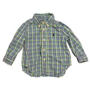 Ralph Lauren Baby Boys 12M Plaid Long Sleeve Button Down Shirt Preppy